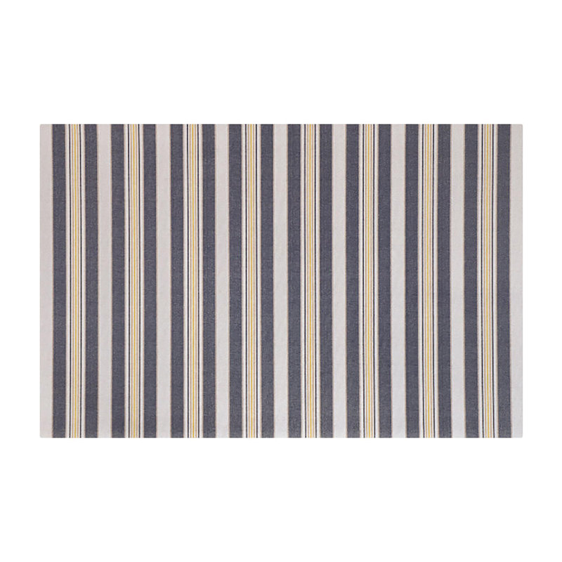 Un-Rug Ticking Stripes Non-Skid Kitchen Mat by Matterly, Rectangle 3'11" x 5'11", Yellow/Gold