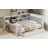 Full Size L-shaped Wooden Daybed with Desk, Storage Bookcase and Multi-functional Features for Bedroom and Living Room-501468962-501468963