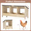 Triple Nesting Box For Chickens-solid Pine Wood