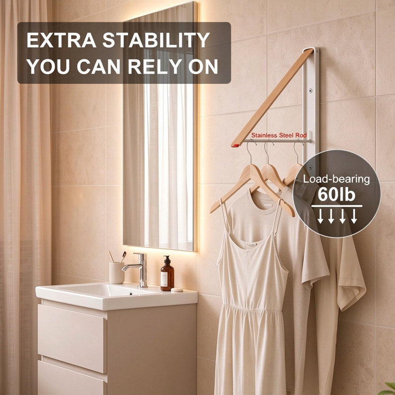 Foldable Wall-Mounted Drying Rack