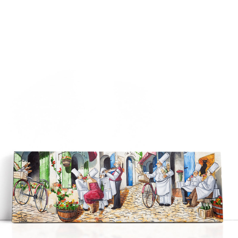 Chef's Day Off - reproduction d'art sur toile, H 8 po x l 24 po