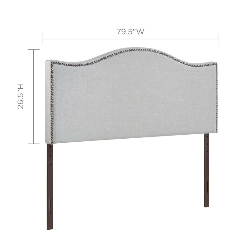 Tête de lit tapissier Curl, gris, King, gris