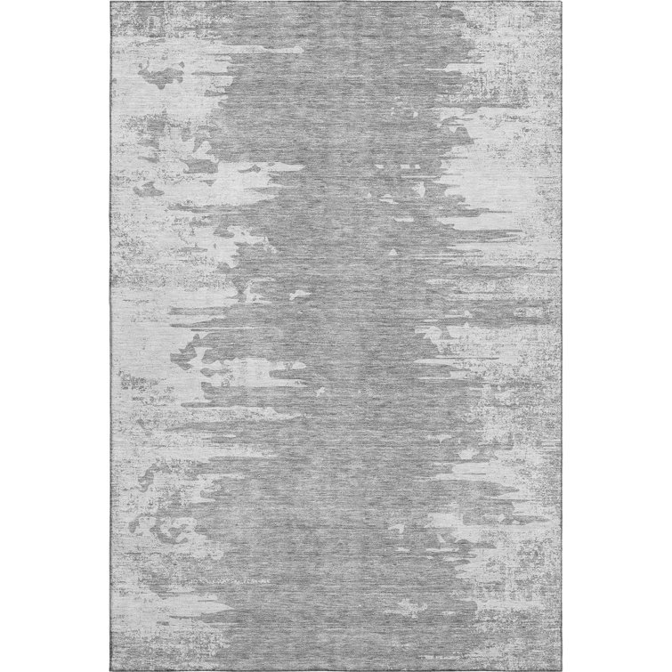 Premium Machine Washable Kolten Silver Rug