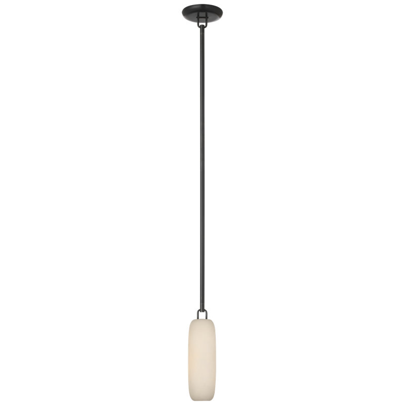 Kelly Wearstler Formosa Single Pendant with Alabaster, Bronze, 56" H x 3.25" W x 3.25" D