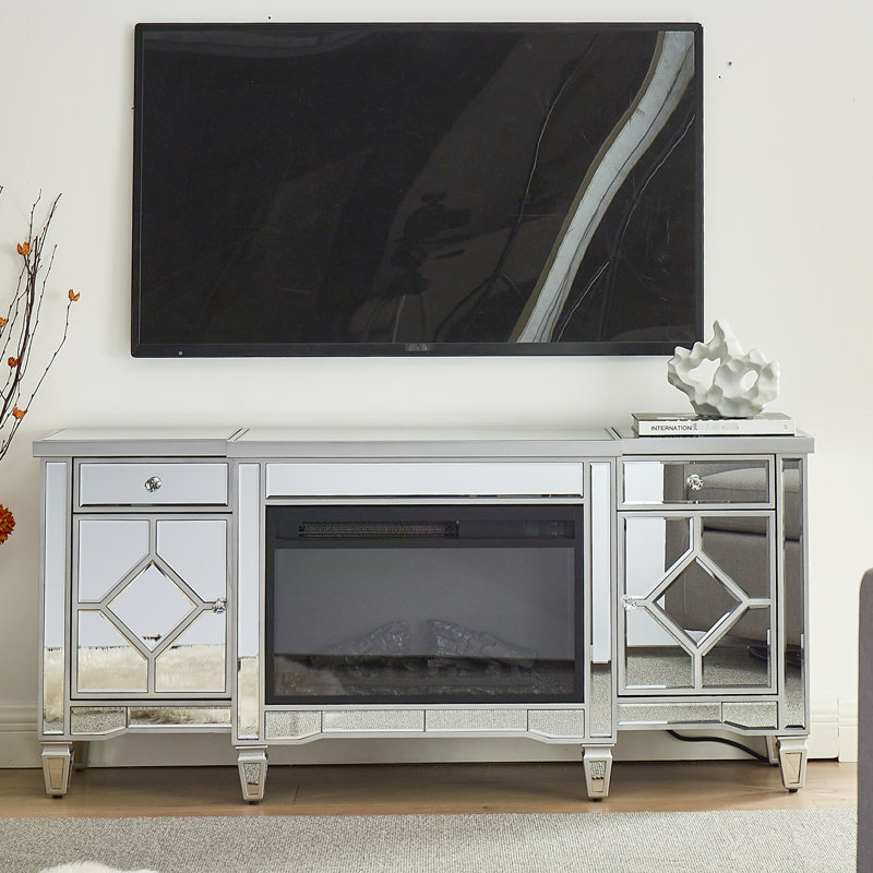 Foyer électrique encastrable, 57 po x 15 po x 25,6 po, finition argentée, chauffage 750 W / 1500 W, flamme réaliste, protection contre la surchauffe, pour foyer à atmosphère domestique, longueur 57 po, peinture brillante, technologie de flamme 3D,