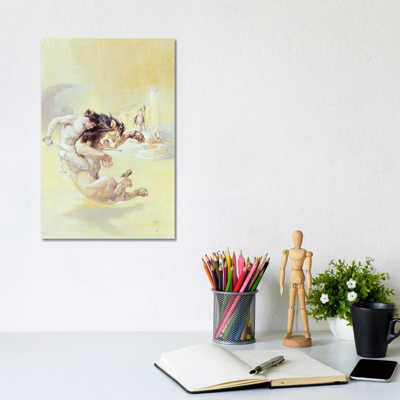 Tarzan And The Jewels Of Opar by J. Allen St. John - Wrapped Canvas Print, 20.32 cm H x 30.48 cm W