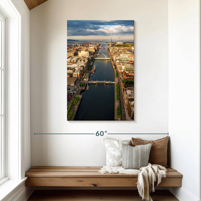 Aime Dublin Docklands Aerial View, 45" H x 30" W