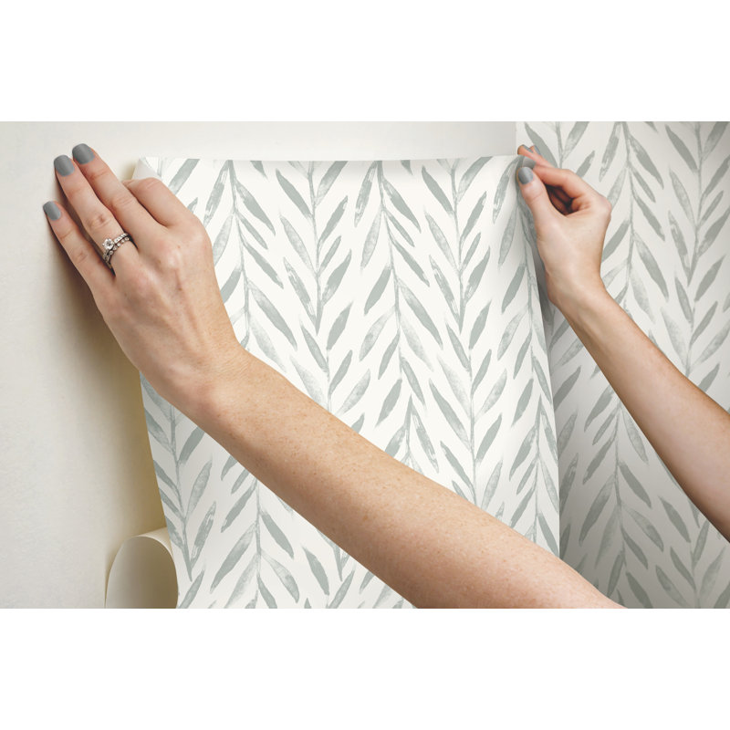 Papier peint adhésif Magnolia Home Willow, Gris