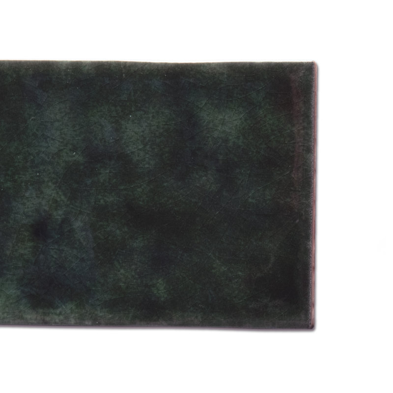 Menorca 2-1/2 In. X 12-7/8 In. Ceramic Wall Tile, Forest Black