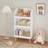Kids Bookshelf, 3-Tier Bookcase, Book Organizer, Toy Storage Cabinet Organizer, White