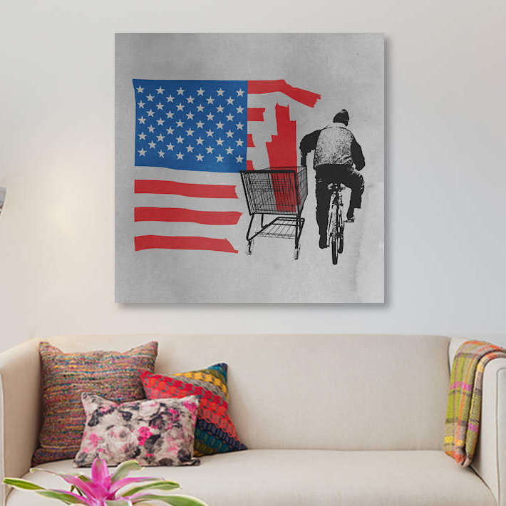 « rebutée », reproduction d’impression sur toile, H 26 po x l 26 po x P 1,5 po, Toile tendue, Pas de tapis