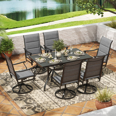 6 Person Rectangular Outdoor Dining Set by Winston Porter