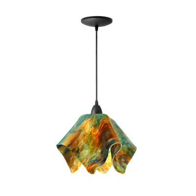 Amergin Flame Handcrafted Glass 1-Light Pendant