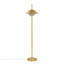 Lampe sur pied en rotin tissé or / naturel Voir ci-dessous