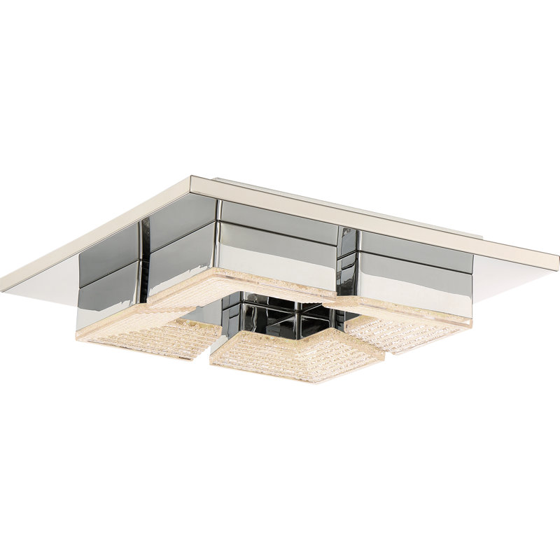 Plafonnier encastré carré simple 1 lumière 10,5 po Conley