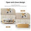 Coffee Table, Stone‑Effect Marble Top with Hidden Storage-1390333307