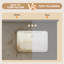 Comptoir de meuble-lavabo simple 36 po avec lavabo, comptoir de salle de bain en pierre d'ingénierie grise, conception de lavabo décalé à droite, trous de robinet de 4 po, comptoir de remplacement
