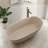 67" X 33" Freestanding Tub Solid Surface Stone Resin Soaking Bathtub, Bisque-126557774