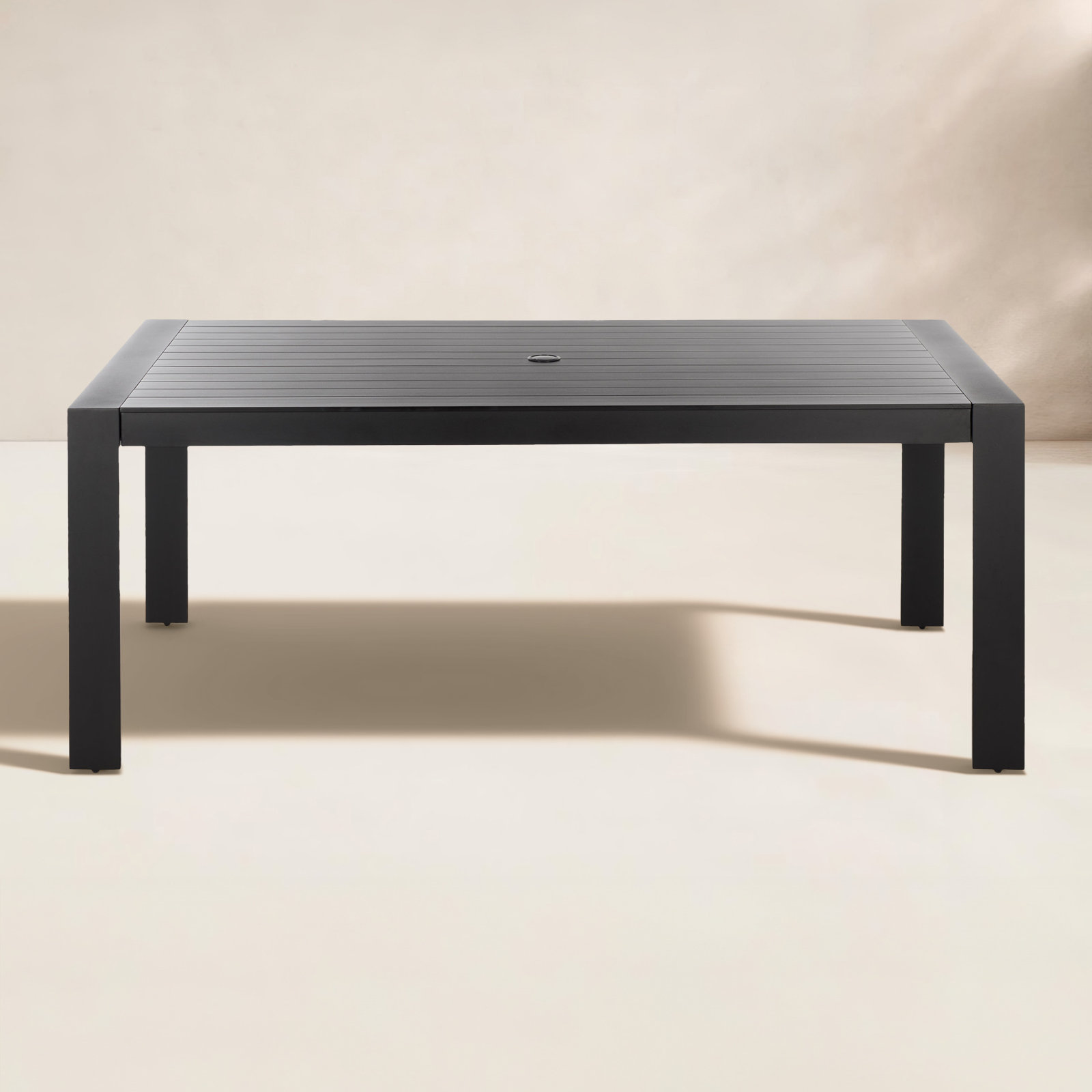 Dwyer Aluminum Dining Table, Black