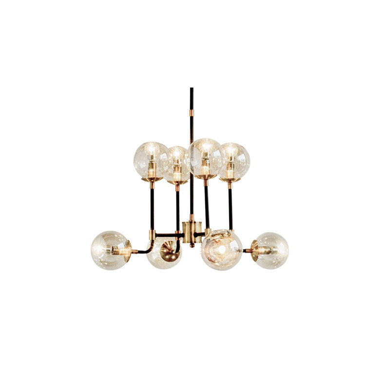 Lustre linéaire 8 lumières spoutnik modern Mcroberts