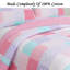 Ensemble de courtepointe réversible standard rose, bleu et mauve en coton à contexture de 180 fils Angelina-1000501532