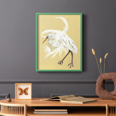 Heron Plumage VI, reproduction encadrée - bois massif