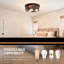 Ensemble de 2 plafonniers ronds encastrés 3 lumières bronze-1343173109-1343173107