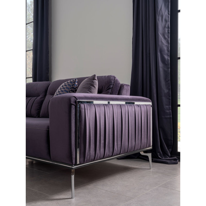 Canapé New Phinehas, Velours gris foncé