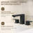 Widespread 2-handle Bathroom Sink Faucet 8-Inch Bathroom Faucet 3-Hole with Drain Assembly Matte Black-122908284