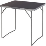 Foldable Weather Proof Camping Table With MDF Top And Metal Frame In Silver