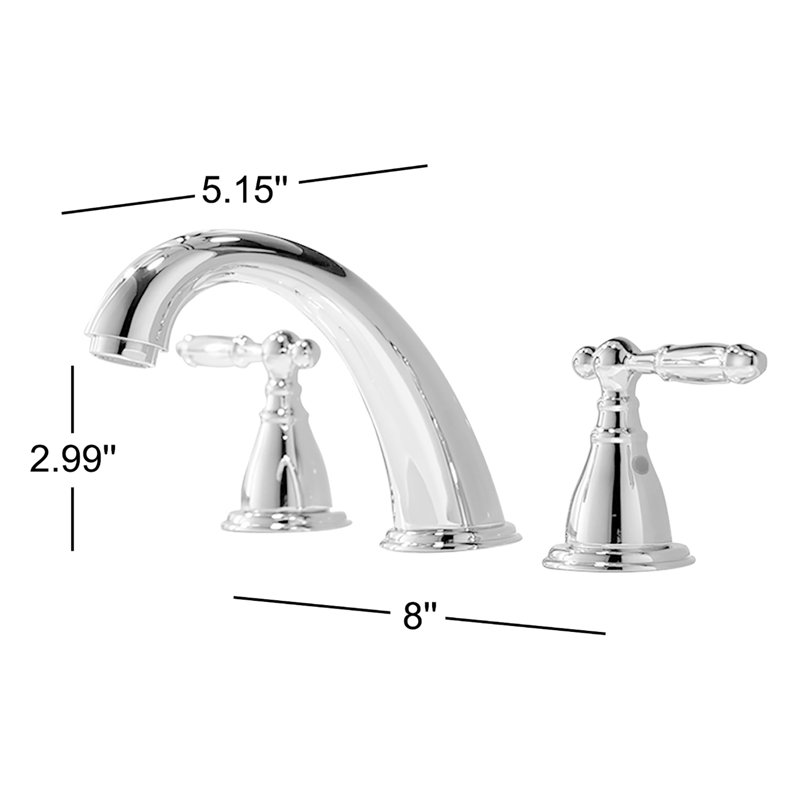 2-handle Bathroom Faucet with Drain Assembly, Brushed Nickel
