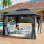Pavillon de jardin permanent en métal L 12 pi. D Pavillon de jardin en aluminium-1723180890