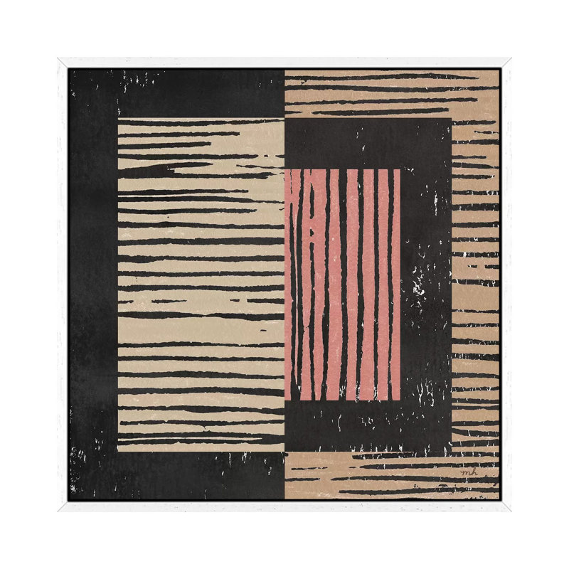 Primitive II Terra Cotta by Moira Hershey - Print on Canvas, White Floater Framed, 93.98cm H x 93.98cm W x 3.81cm D