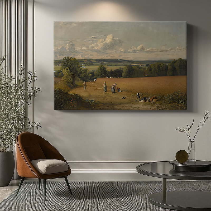A Wheatfield-John Constable-Gallery Wrapped Canvas-1816, 18 x 27