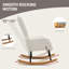 Mahalia Teddy Velvet Rocking Chair-1888975955