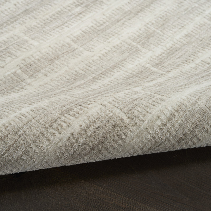 Calvin Klein CK079 Notes 5'3" x 7'3" Ivory Grey Modern Indoor Rug, Rectangle 7'10" x 9'10"
