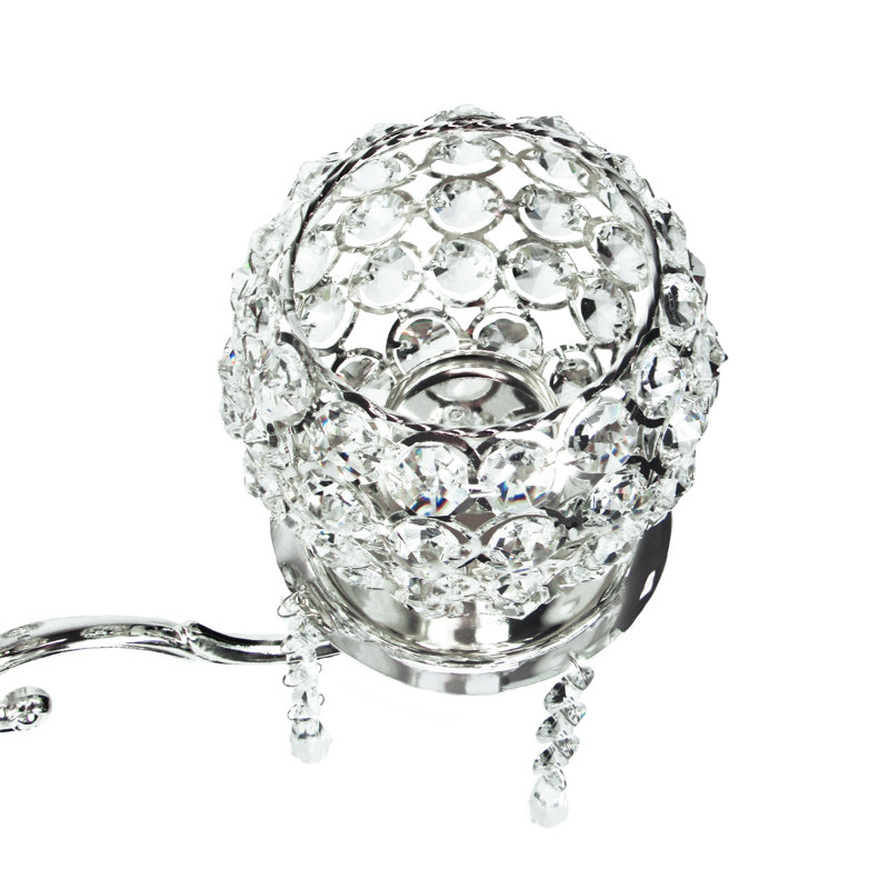 Candélabre de table en cristal 27 po, Argent