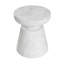 Table d'appoint d'extérieur en travertin Ponti, blanc