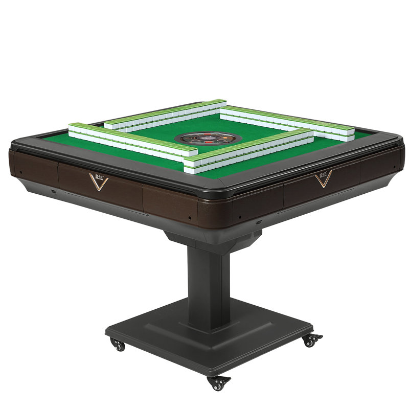 Auto Mahjong Table With Tiles, Folding 2-player American Chinese Game Table For Card And Tile Games
