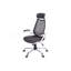 Chaise de bureau, hauteur réglable, pivotante, ergonomique, accoudoirs, bureau d'ordinateur, travail, filet gris, métal, contemporain, moderne-667929355