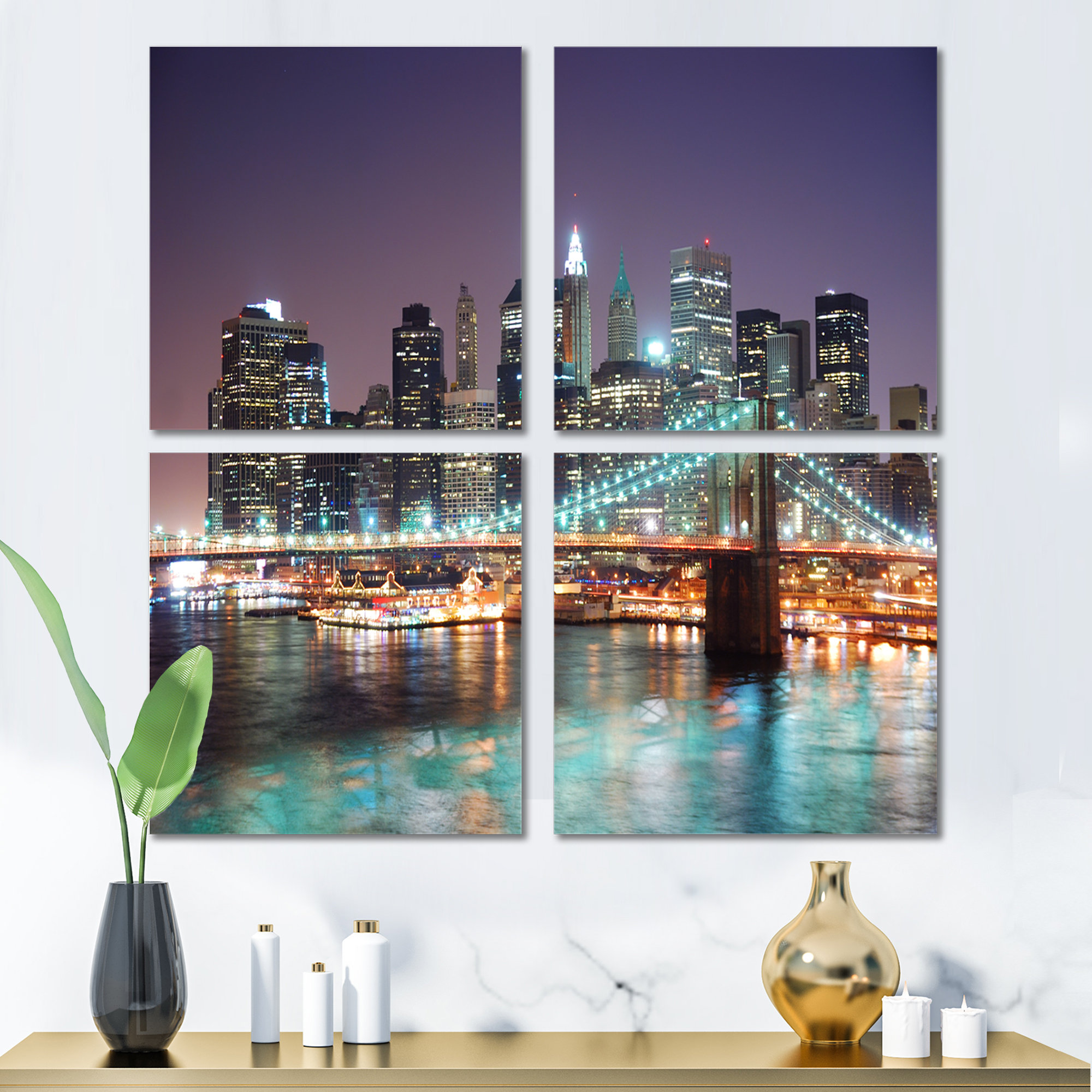 Latitude Run® New York City Manhattan Skyscrapers - Cityscape Canvas ...