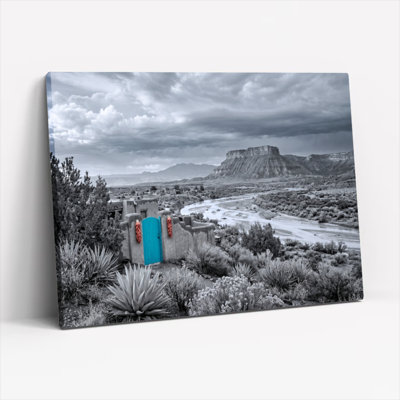 Ensemble de 1 tableau sur toile représentant un paysage désertique