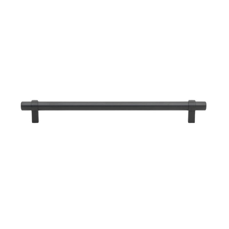 GlideRite Solid Bar Pull, Matte Black, 9", 1