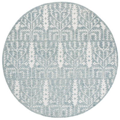 Hand-Tufted Wool and Cotton Area Rug