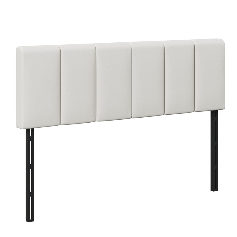 Tête de lit tapissier Barajas, Grand lit, Blanc grisâtre