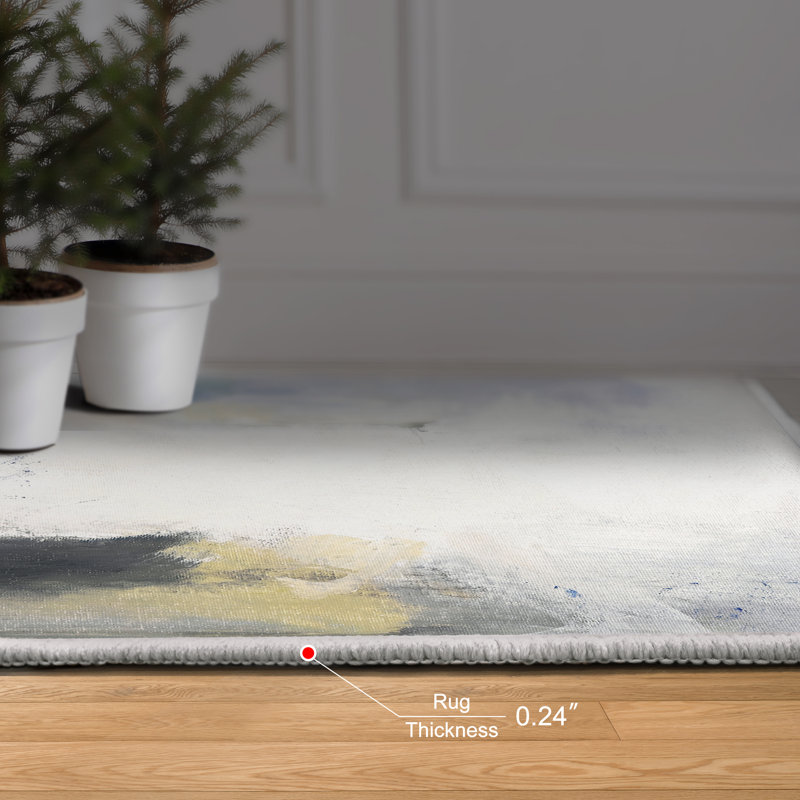 A New Dawn Washable Abstract Area Rug, Power-loomed, Heavenly Softness with Non-Slipping Backing