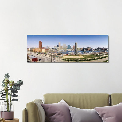 Skyscrapers In A City, Baltimore, Maryland, USA #2 by Panoramic Images - Wrapped Canvas Panoramic Print