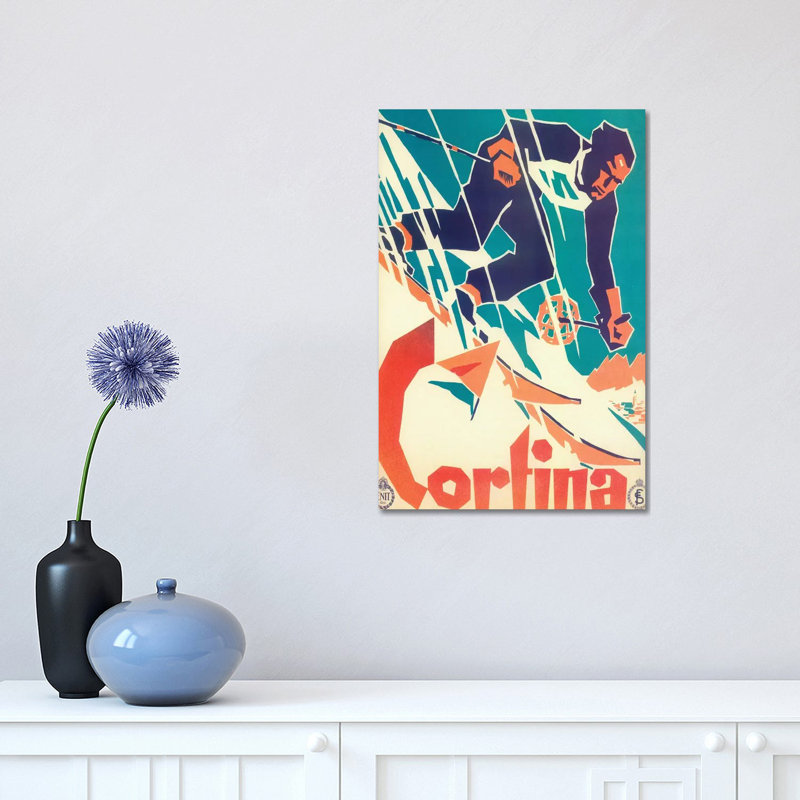 Skiing V - Wrapped Canvas Print, 30.48 cm H x 45.72 cm W