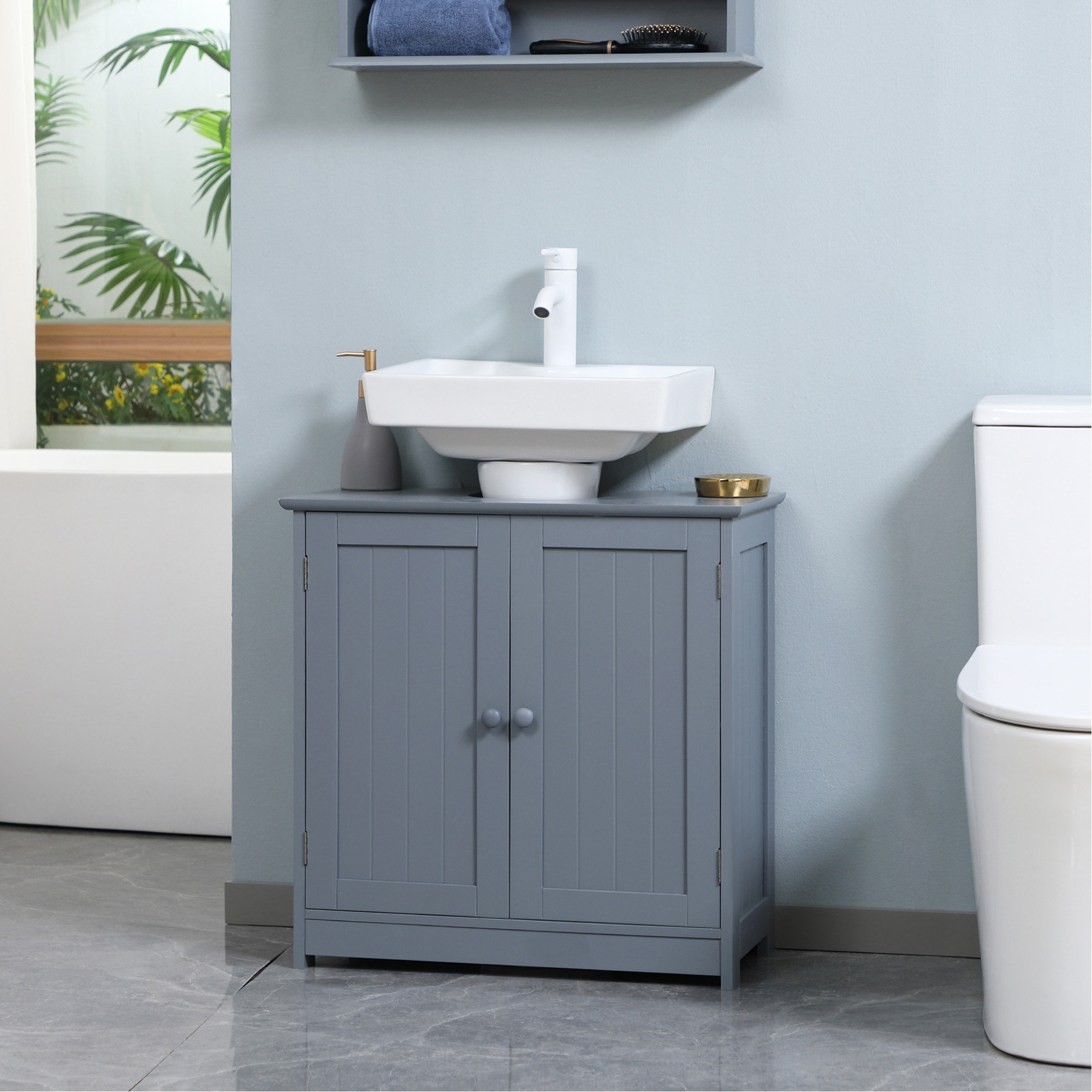 Red Barrel Studio® Versatile Under Sink Bathroom Cabinet With Dual ...