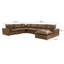 Hadleigh Brown Leather Modular Large Chaise Sectional